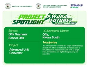 c25350b2-294f-4982-ad70-bfee73f89935-300x225 Kwara Futures Exhibition Set to Showcase Student-Led Innovations Tackling Real-World Challenges