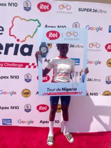 a389c7d0-f073-4ad9-bbba-4974b1a79556-225x300 Kwara’s Falilat AbdulRazaq Shines Again, Wins First Position at Cycology Cycling Club Race in Lagos