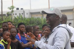 dbcad3f0-027b-42f1-b151-15ec81c8b0a2-300x200 Mogaji Charges Young Footballers on Discipline, Education at CP Cup Screening
